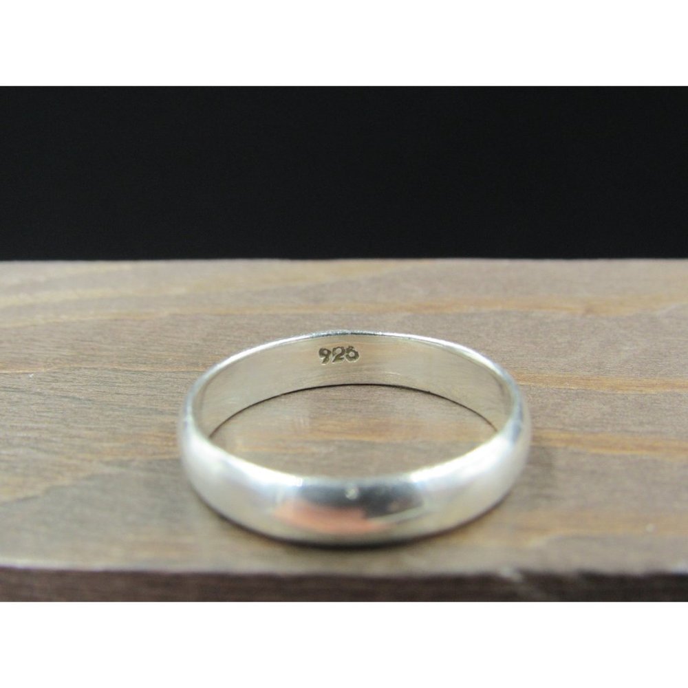 Size 9.75 Sterling Silver Basic Plain Band Ring V… - image 4